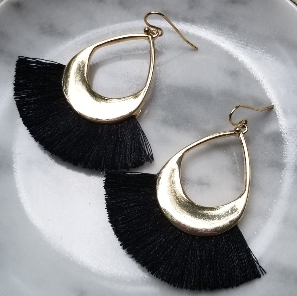 Bella Teardrop Fringe Earrings